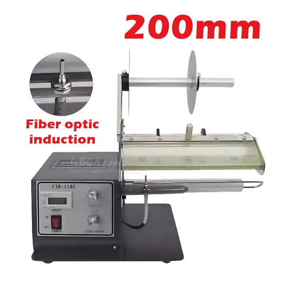 Fiber Induction Sticker Label Stripping Dispensing Machine FTR-118C 120-320MM With Counting Function Labeling Peel Photoelectric