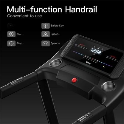 Home Folding Incline Treadmill with Pulse Sensors, 3.0 HP Quiet Brushless, 300 lbs Capacity