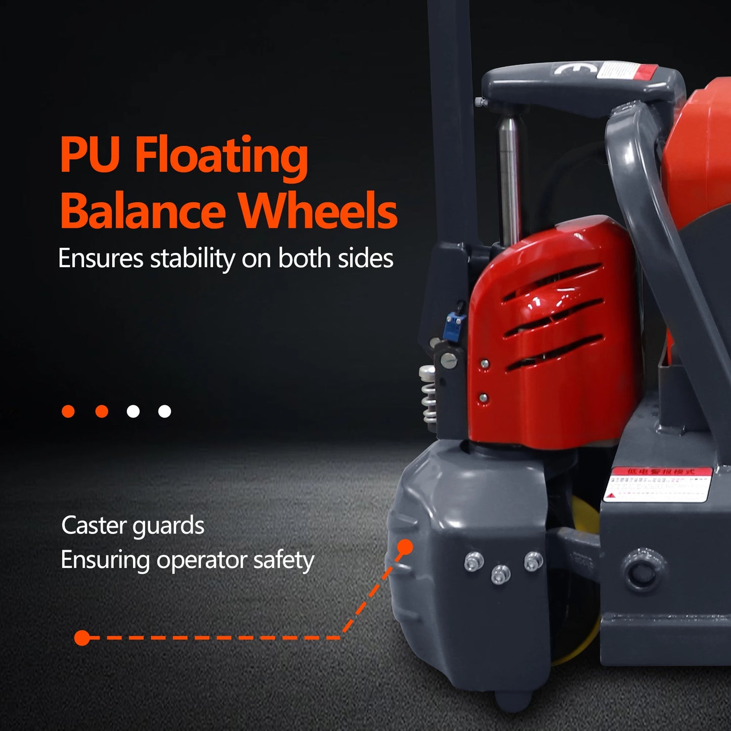 Full Electric Pallet Jack - 4400lbs Cap. Lithium Battery Powered Pallet Trucks 48"x27" Fork Size Lift Jacks for Narrow Spaces