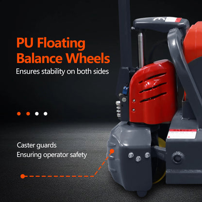 Full Electric Pallet Jack - 4400lbs Cap. Lithium Battery Powered Pallet Trucks 48"x27" Fork Size Lift Jacks for Narrow Spaces