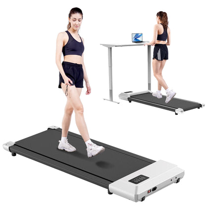 2in1 Walking Pad Mini Treadmill Portable for Home&Office Under Desk LCD Screen Max 250lbs Quiet Treadmills Exercise Machine
