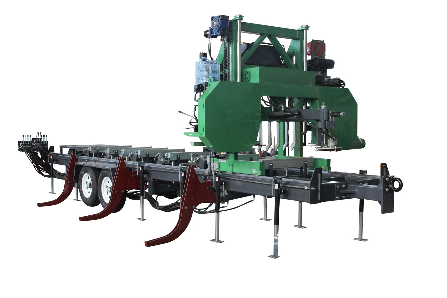 Portable Sawmill Machine Mobile Wood Cutting Band Sawmill Diesel Electric Horizontal Sawmill with Trailer Factory Price