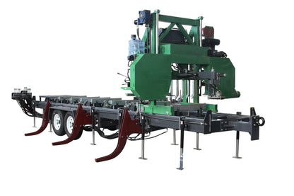 Portable Sawmill Machine Mobile Wood Cutting Band Sawmill Diesel Electric Horizontal Sawmill with Trailer Factory Price
