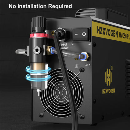 HZXVOGEN 50A IGBT Inverter Plasma Cutter 110V/220V Cutting Machine for Stainless Steel Aluminum Metal Portable Welding Equipment