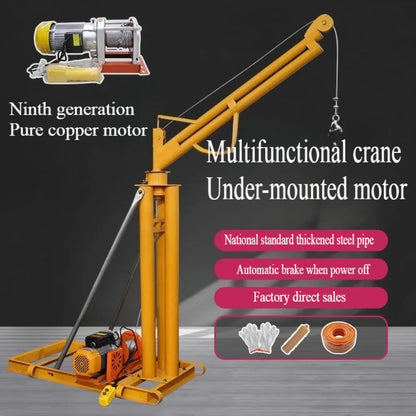 Construction site decoration crane household small lifting roof outdoor indoor loading hoist 1 ton crane