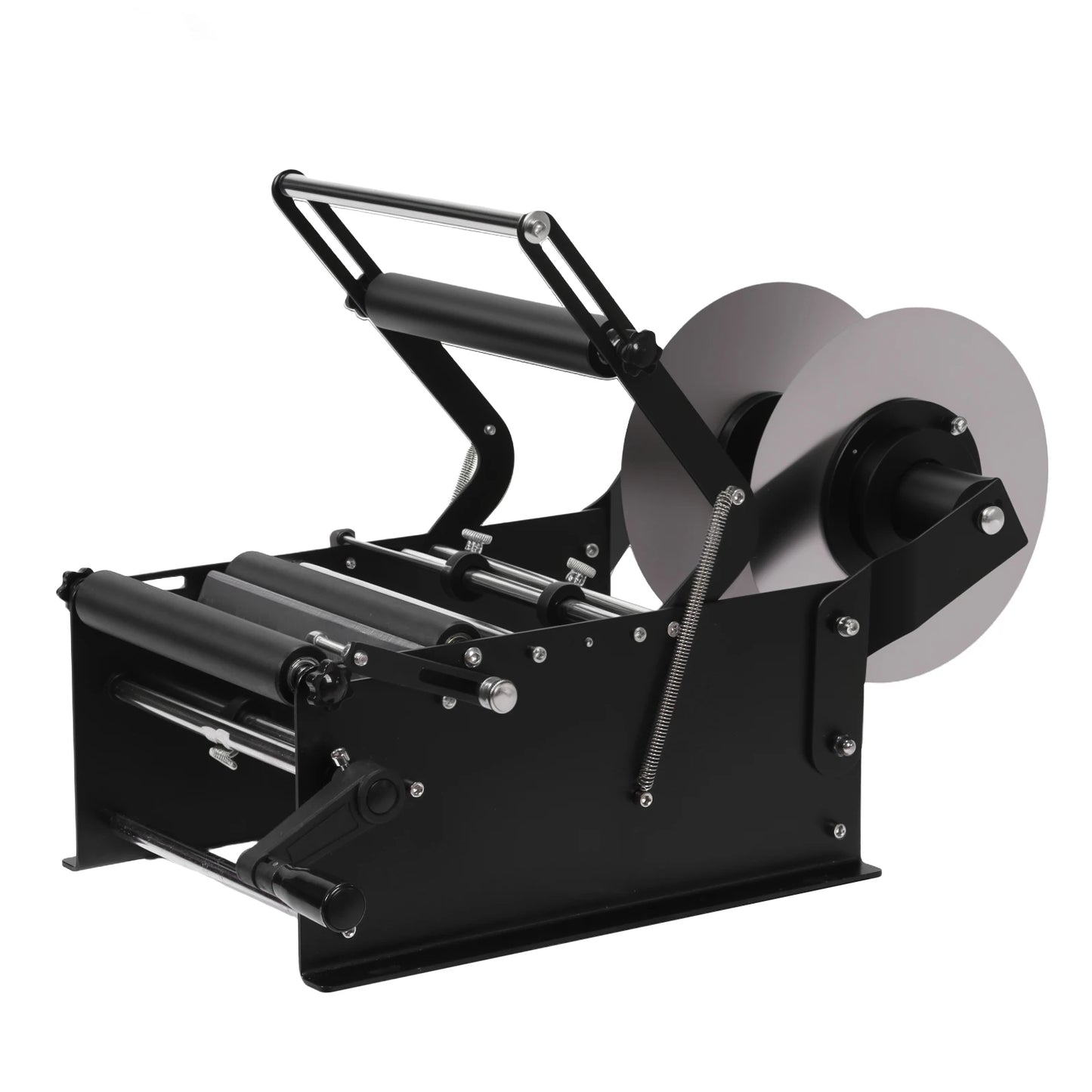 Manual Labeling Machine Hand Crank Simple Labeling Tool Label Applicator with Handle Round Bottle Sticker for Cans and Bottles