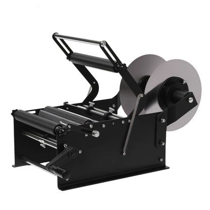 Manual Labeling Machine Hand Crank Simple Labeling Tool Label Applicator with Handle Round Bottle Sticker for Cans and Bottles