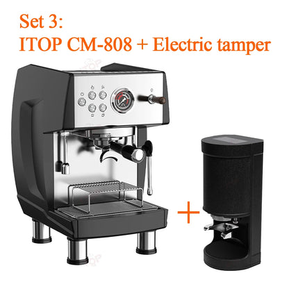 ITOP CM-808 9Bar Commercial Espresso Coffee Maker 2 ULKA Pump 3 Boilers PID Temperature Control Semi-automatic Coffee Machine