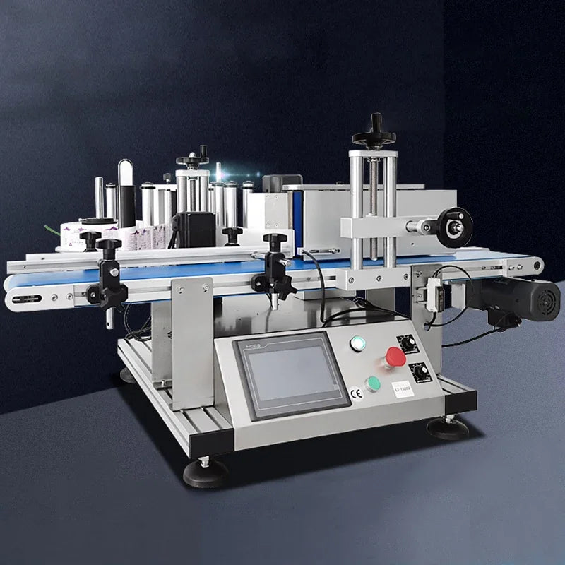 LY Round Plastic Bottle Labeling Sticker Machine Full-Automatic Touch Screen Optional Code Printer Function 220V 110V