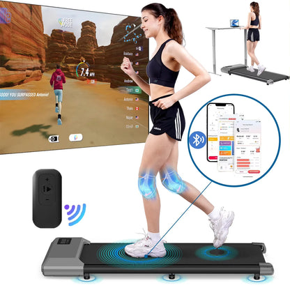 2in1 Walking Pad Mini Treadmill Portable for Home&Office Under Desk LCD Screen Max 250lbs Quiet Treadmills Exercise Machine