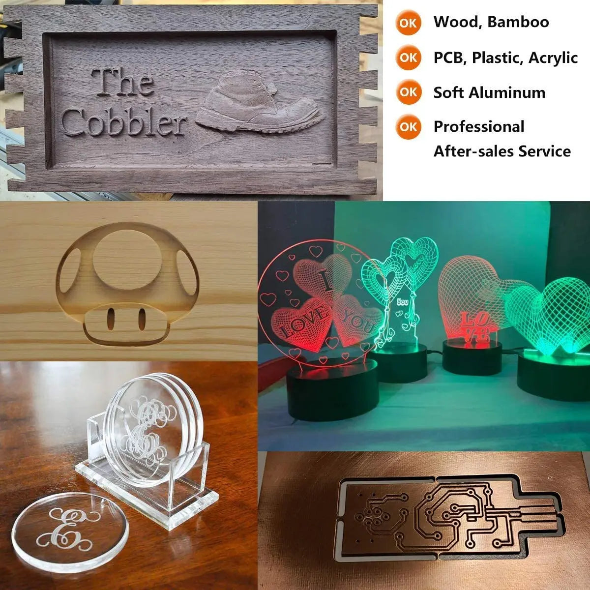 CNC 3018Pro Woodworking Engraving Machine 15W 20W Laser 3-Axis GRBL Controller Engraving Machine For Carving Plastic Wood Acryli