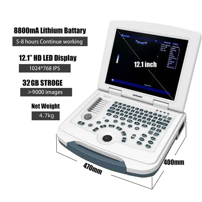 Veterinary Ultrasound Machine Portable Laptop Pregnancy Scanner Probes (B, BB, 4B, B+M, M) for Animal Hospital Home Farm