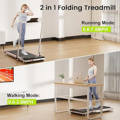 Treadmills for Home Foldable,Folding Walkingpad Treadmill MAX 300lbs APP Remote Control,Running Machine with Safety Handrail