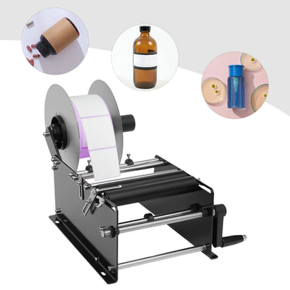 Manual Round Bottle Labeling Machine (Iron)—10-30pcs/min, ±0.5mm Accuracy, Desktop/Freestanding, Fits 0.79-4.72in Bottles