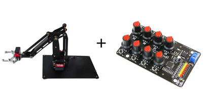 4 DOF Robot Arm with Metal Rotating Big/Small Base For Arduino ESP32 Robot DIY Kit Manipulator Claw Programmable Robot Projects