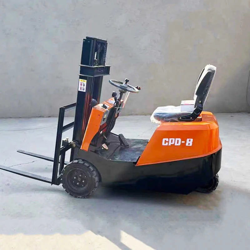 Cheap China narrow mini electric forklift 60V 0.5 ton 1 ton 1.5 ton 2 ton 5 ton pallet warehouse three wheel electric forklift p