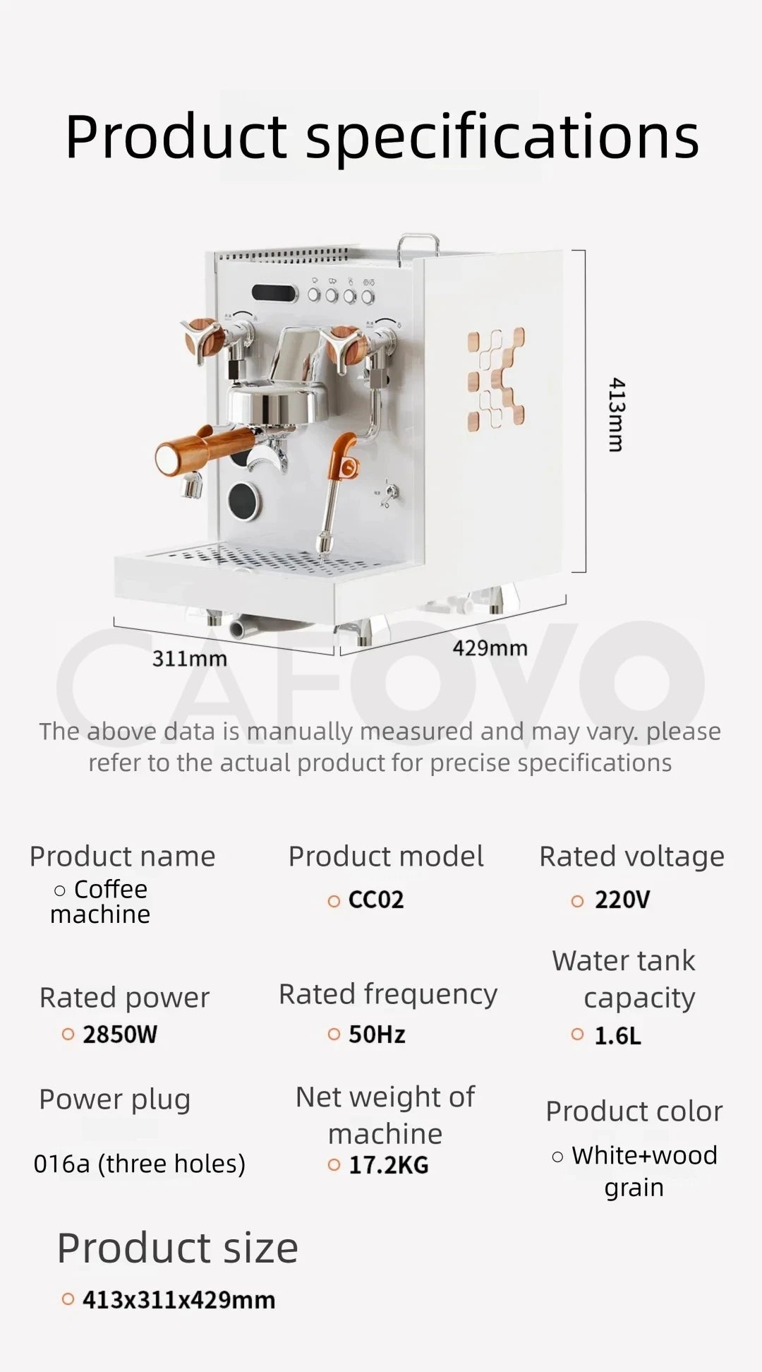 CAFOVO K7Pro E61 Dual Boiler Commercial Espresso Machine with Flow Control PID Espresso Maker OPV Adjustable Extraction Pressure