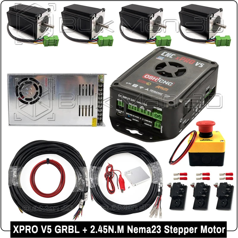 BulkMan3D ULTIMATE Bee CNC Engraver xPRO V5 GRBL 4-Axis Ball Screw HGR Rails Precise Router Machine for Wood Metal Acrylic Cut