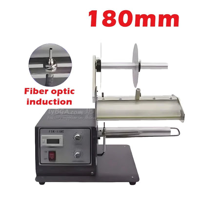 Fiber Induction Sticker Label Stripping Dispensing Machine FTR-118C 120-320MM With Counting Function Labeling Peel Photoelectric