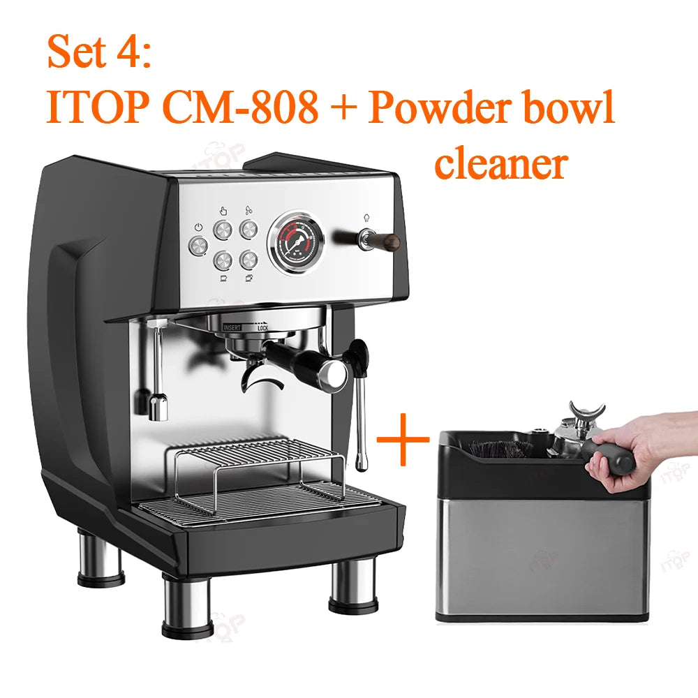 ITOP CM-808 9Bar Commercial Espresso Coffee Maker 2 ULKA Pump 3 Boilers PID Temperature Control Semi-automatic Coffee Machine
