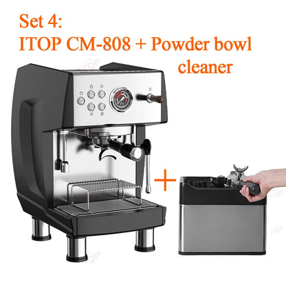 ITOP CM-808 9Bar Commercial Espresso Coffee Maker 2 ULKA Pump 3 Boilers PID Temperature Control Semi-automatic Coffee Machine