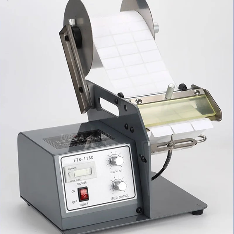 Automatic Label Peeling Machine TR-118C Label Stripping Dispenser Sticker Separating Tool Photoelectric or Fiber Optic Induction