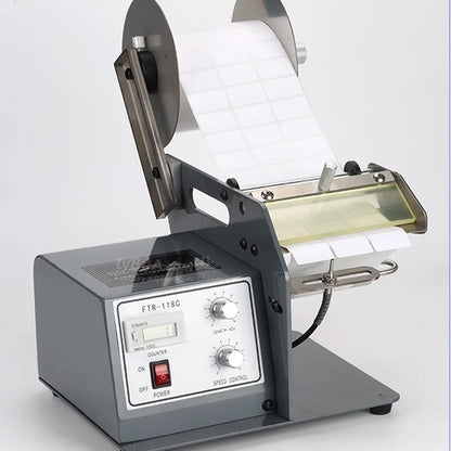 Automatic Label Peeling Machine TR-118C Label Stripping Dispenser Sticker Separating Tool Photoelectric or Fiber Optic Induction