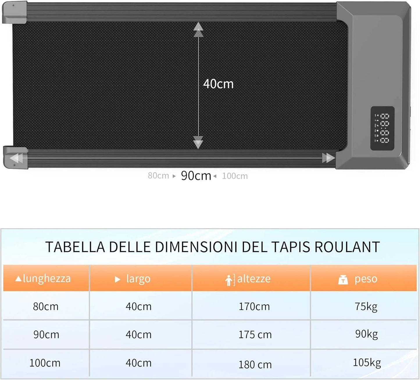 39.37inch Under Desk Treadmill 350lbs Portable Treadmills for Home/Office Walkingpad App/Remote Control LCD Screen Data Tracking