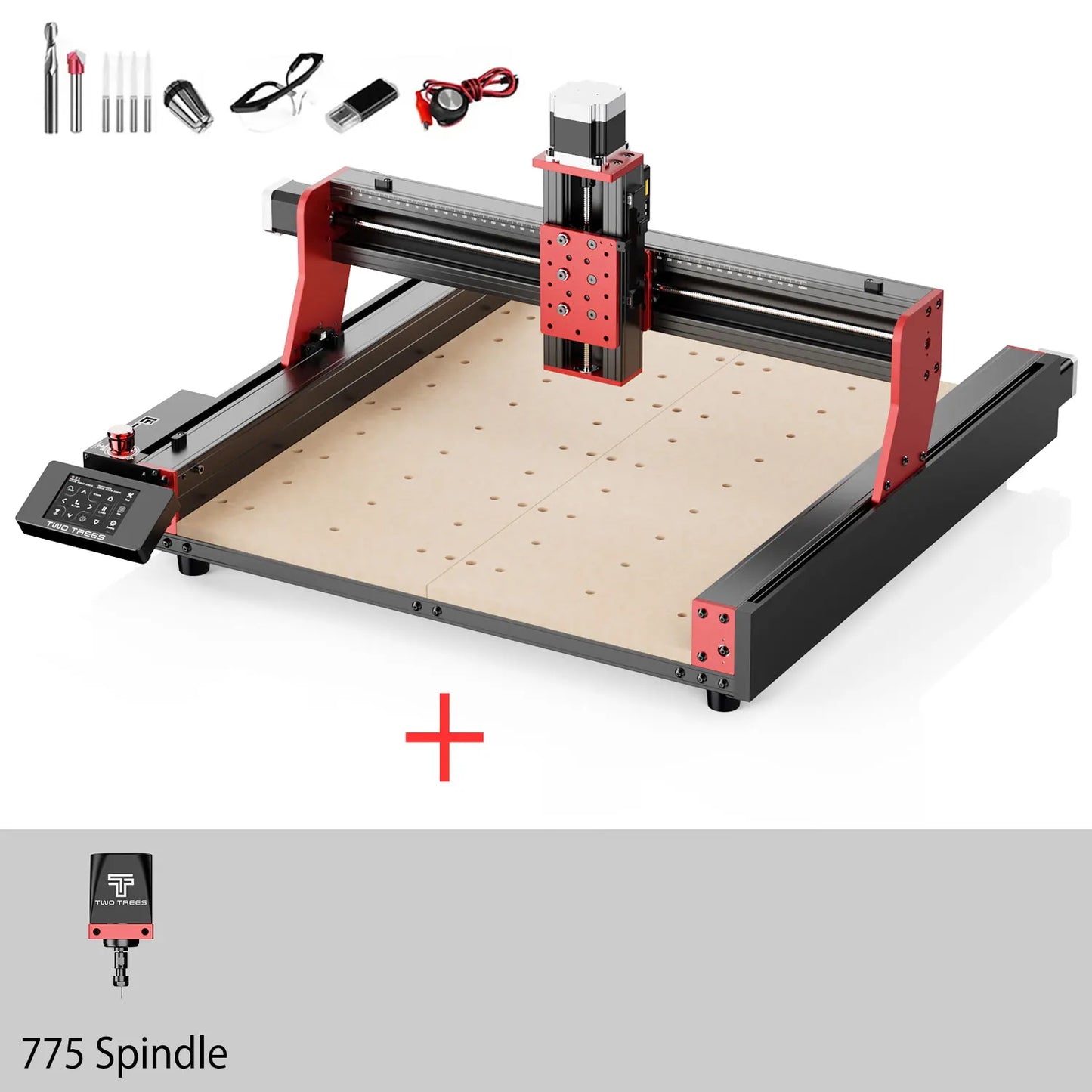 TWOTREES TTC450 Pro CNC Machine 4Axis Metal Cutting Machine For CNC Router Machine And Laser Engraving Cutting Wood GRBL Control