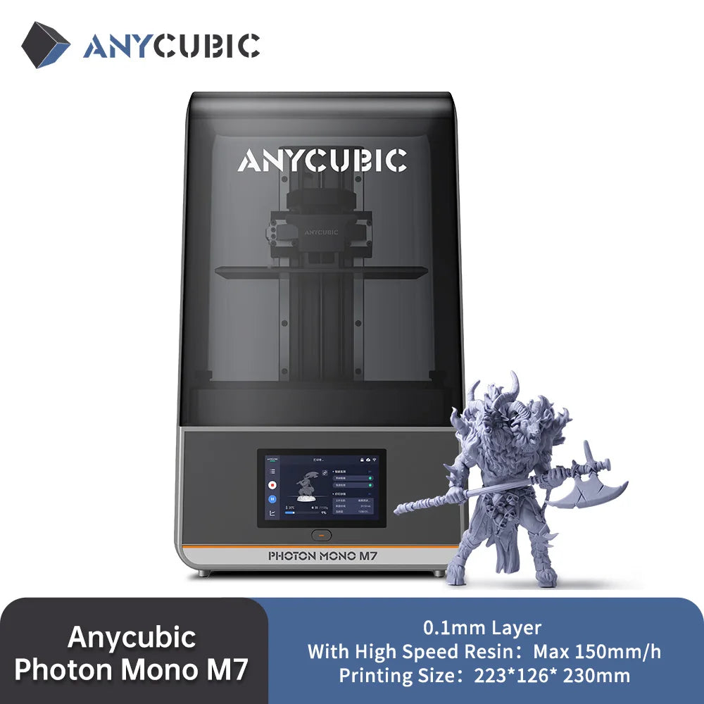 ANYCUBIC Photon Mono M7 AE Version Mono MSLA 3D Printer High Speed Resin Photocuring 14K 10'' LCD Printing Size 223*230*126mm