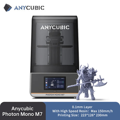 ANYCUBIC Photon Mono M7 AE Version Mono MSLA 3D Printer High Speed Resin Photocuring 14K 10'' LCD Printing Size 223*230*126mm