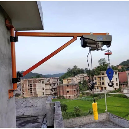 Micro electric hoist 220V crane roof hoist home decoration vehicle-mounted lifting crane column bracket