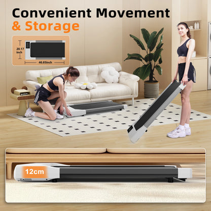 Treadmills 39.37inch Running Belt 2in1 Under Desk for Home Office Treadmill Walkingpad 2.5HP Romote Control 5MPH Exerice Machine
