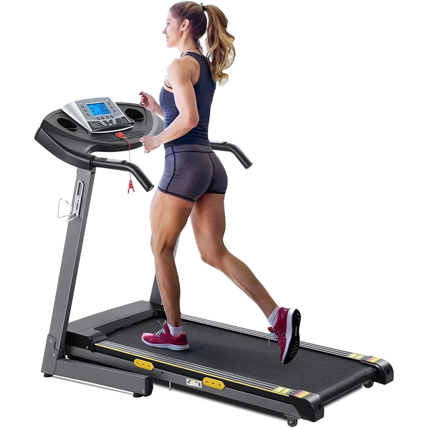 Treadmill with Auto Incline Folding Electric Running Machine 17'' Electric Treadmills 2.5HP/8.5MPH with 15 Training Programs