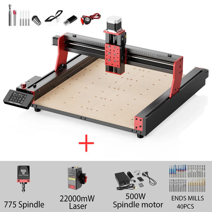 TWOTREES TTC450 Pro CNC Machine 4Axis Metal Cutting Machine For CNC Router Machine And Laser Engraving Cutting Wood GRBL Control