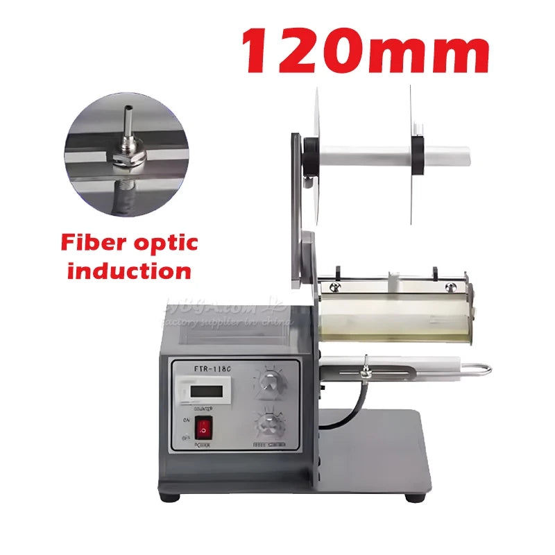 Automatic Label Peeling Machine TR-118C Label Stripping Dispenser Sticker Separating Tool Photoelectric or Fiber Optic Induction
