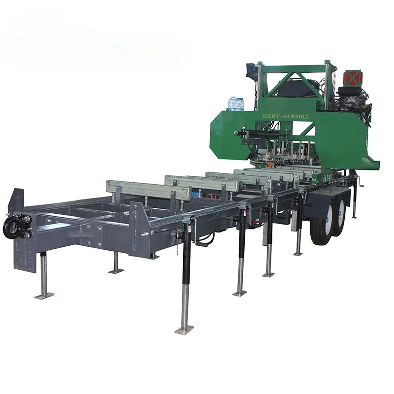 Portable Sawmill Machine Mobile Wood Cutting Band Sawmill Diesel Electric Horizontal Sawmill with Trailer Factory Price