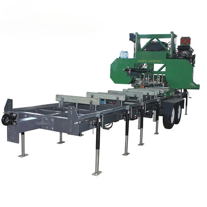 Portable Sawmill Machine Mobile Wood Cutting Band Sawmill Diesel Electric Horizontal Sawmill with Trailer Factory Price