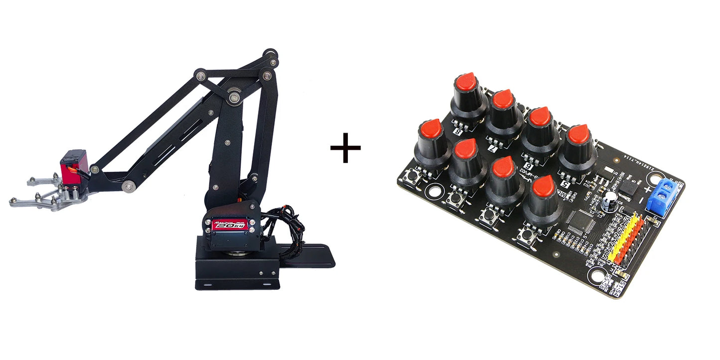 4 DOF Robot Arm with Metal Rotating Big/Small Base For Arduino ESP32 Robot DIY Kit Manipulator Claw Programmable Robot Projects