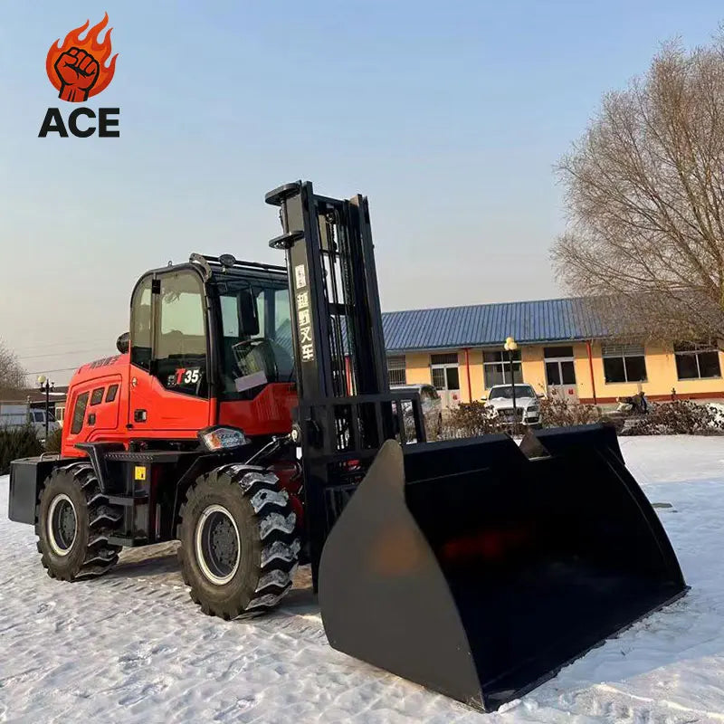 New All Terrain 3 Ton 3.5ton 4ton 5ton Forklift customized 4WD 4x4 All Rough Terrain Forklift Diesel Wheel Forklift Price