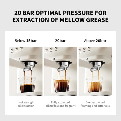 220V Italian Espresso Coffee Machine Stainless Steel Coffee Maker Semi-automatic Commercial Milk Frother Espresso Machine Office