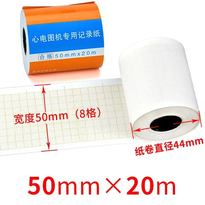 Recording Paper of Electrocardiogram ECG EKG Machine 50mm*20m/80mm*20/110mm*20m /210mm Electrocardiograph Thermal Printer Paper