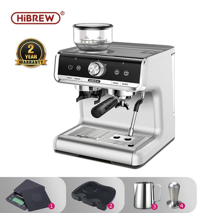 HiBREW  Barista Pro 20Bar Bean to Espresso,Cafetera  Commercial Level Coffee Machine with Full Kit for Cafe Hotel Restaurant H7