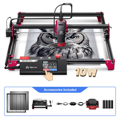 Algolaser 40*43cm CNC Router Laser Cutter Engraver 3.5” Touch Scree Table Lase Cut Engraving Machine DIY Tools For Metal Wood