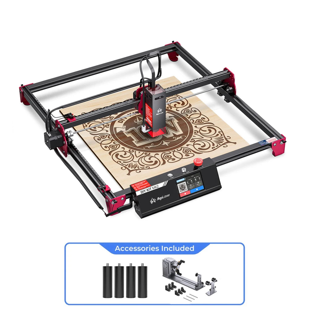 AlgoLaser DIY KIT MK2 10W Laser Engraver with Air Assist Nozzle High Accuracy Laser Engraving Cutting Machine for DIY Wood Logo
