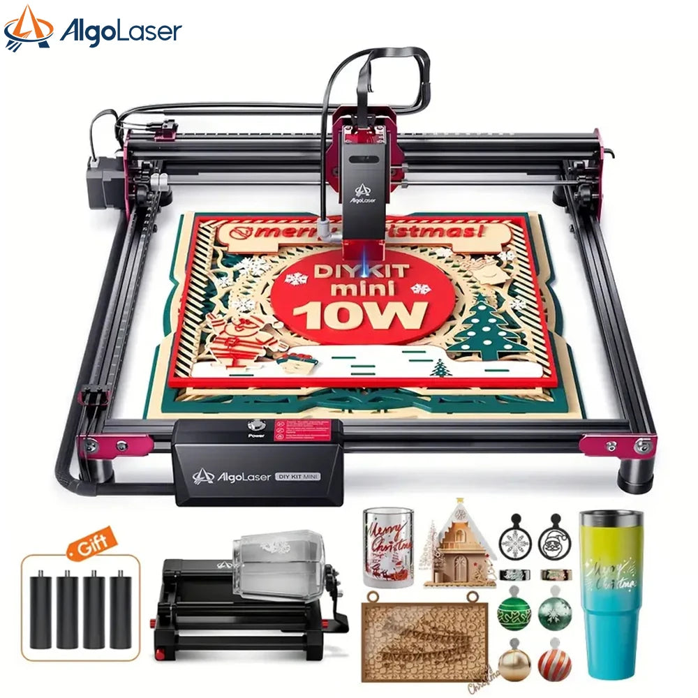 AlgoLaser DIY KIT MINI 10W Laser Engraver Cutting Machine 300*315mm Engraving Area with APP Offline Control Engraver Cutter