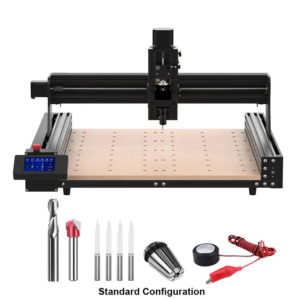 Twotrees TTC450 CNC Router Milling Cutting Machine GRBLLaser Engraver For Acrylic PCB PVC Metal Aluminum 500W Spindle Motor