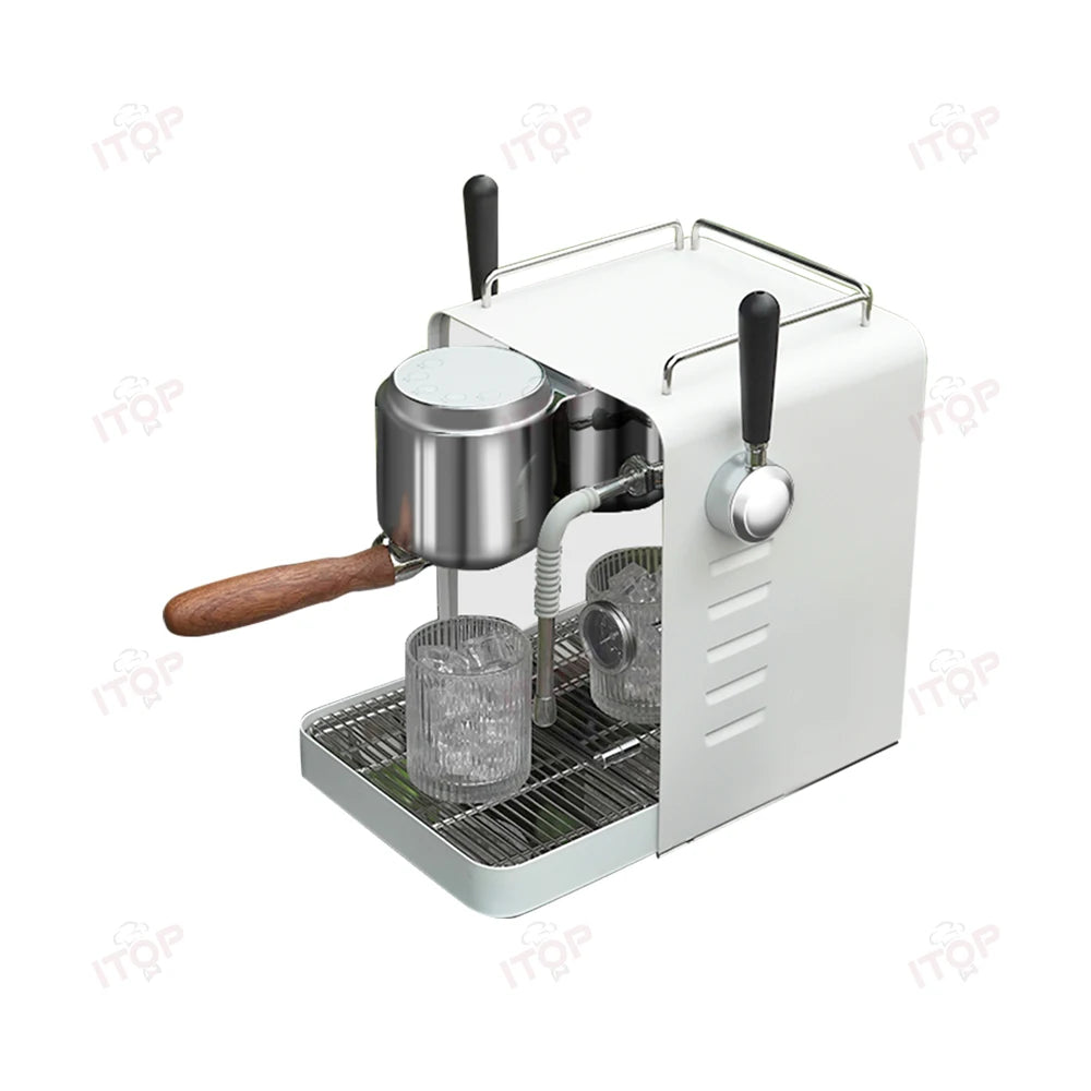 Small Commercial Coffee Machine Vibration Pump 58mm Filter Espresso Machine Coffee Maker Family Cafe
