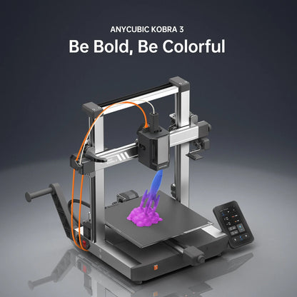 ANYCUBIC Kobra 3 FDM Max 600mm/s Print Speed 3d Printer 25-Point Automatic Leveling With 9.8 x8.7 x 8.7inch Print Size