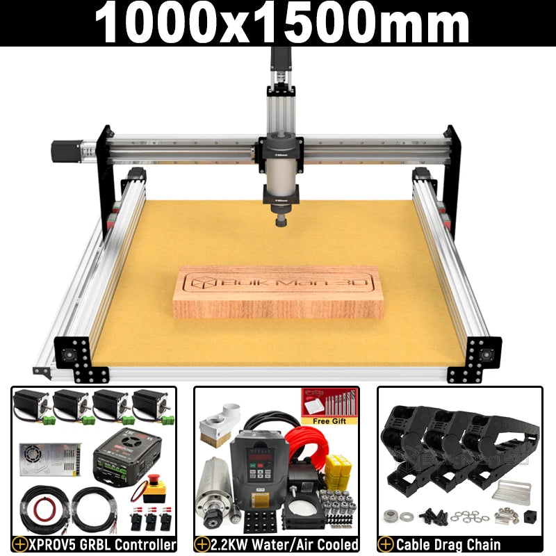 BulkMan3D ULTIMATE Bee CNC Engraver xPRO V5 GRBL 4-Axis Ball Screw HGR Rails Precise Router Machine for Wood Metal Acrylic Cut